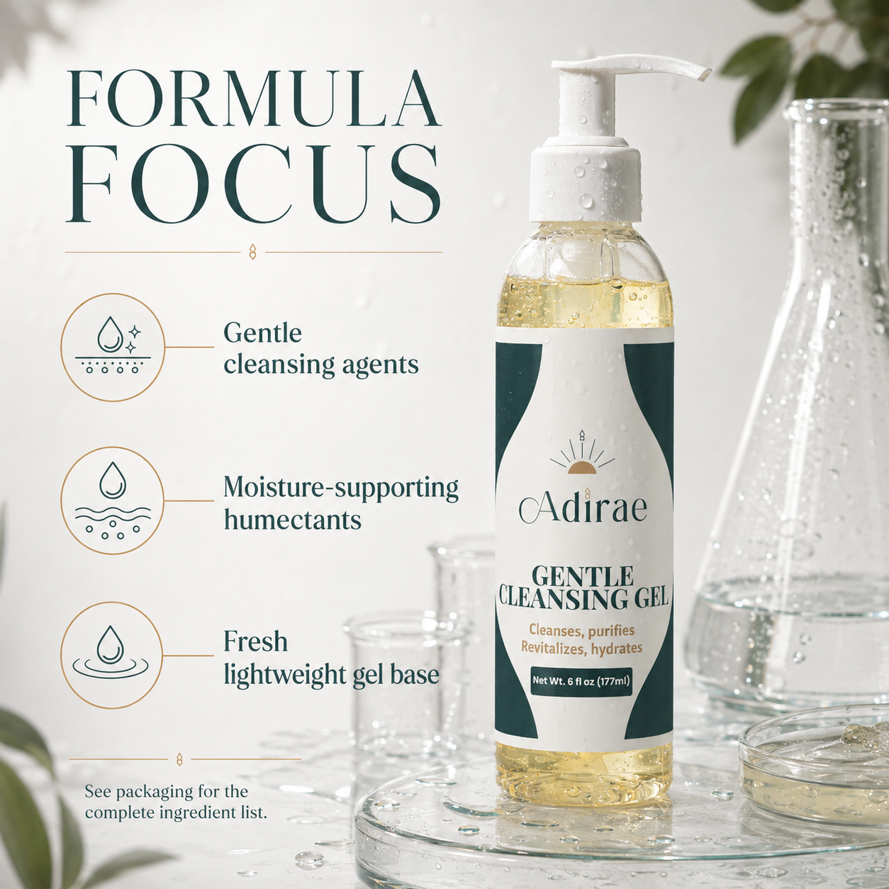 Formula details for Gentle Cleansing Gel