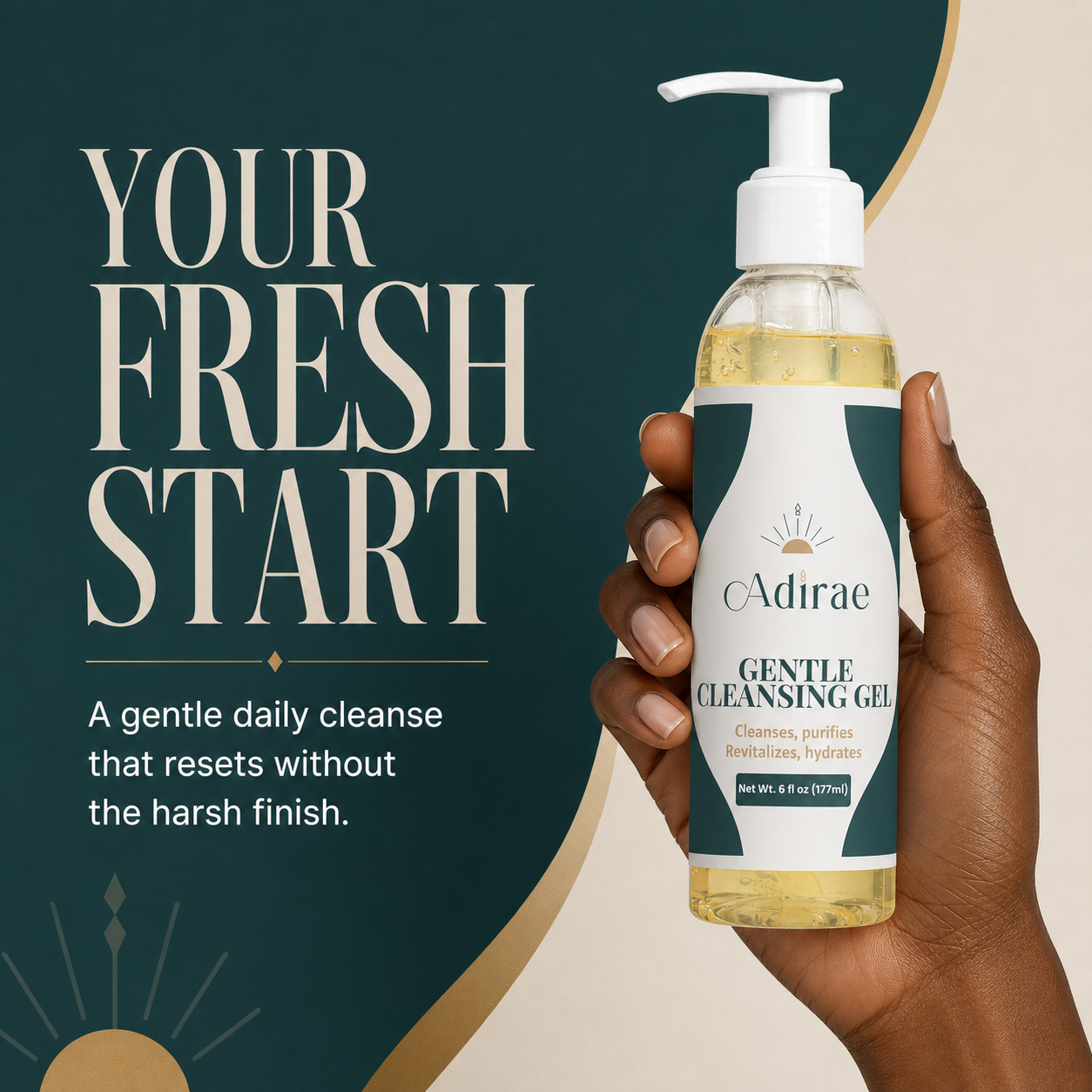 Gentle Cleansing Gel campaign message