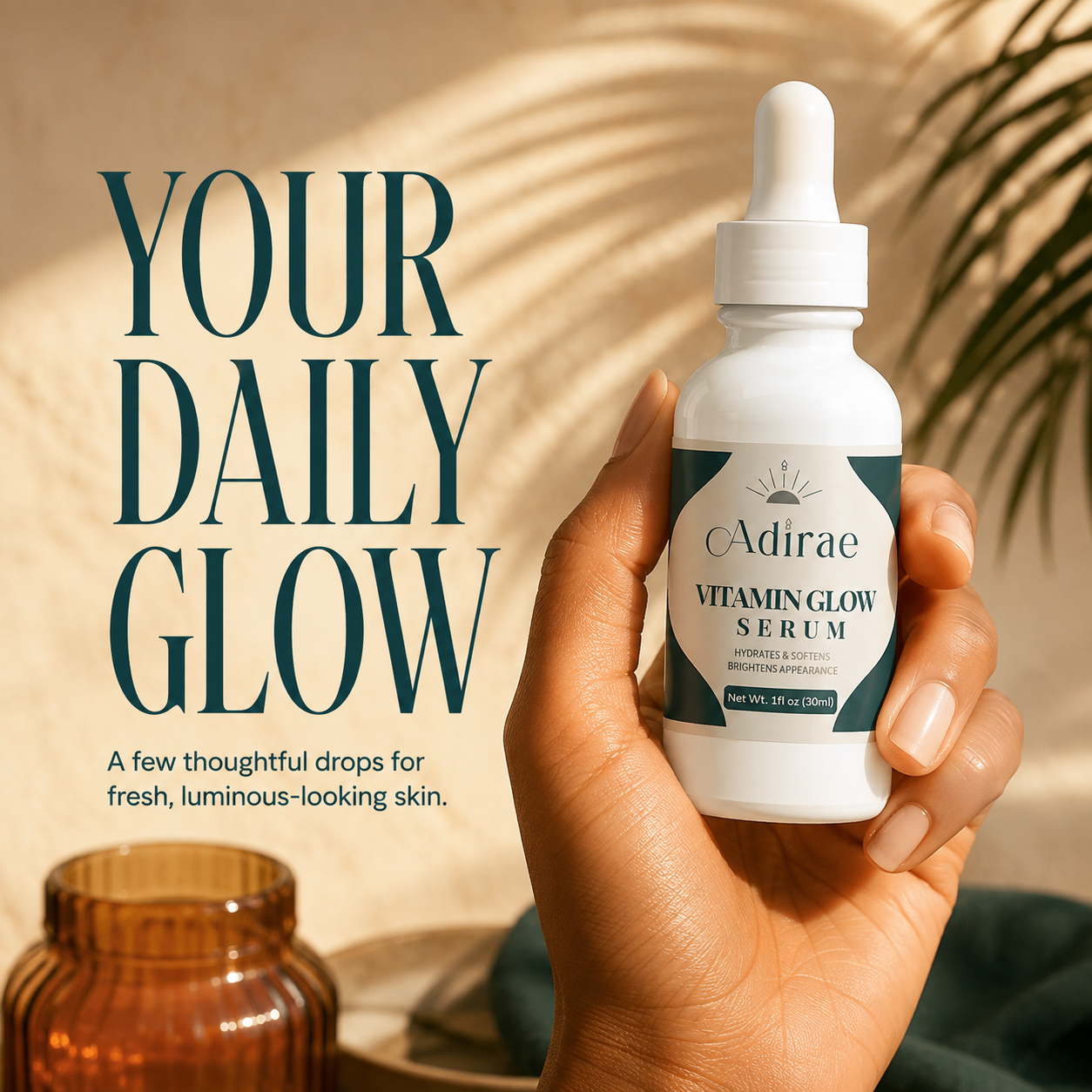 Vitamin Glow Serum campaign message