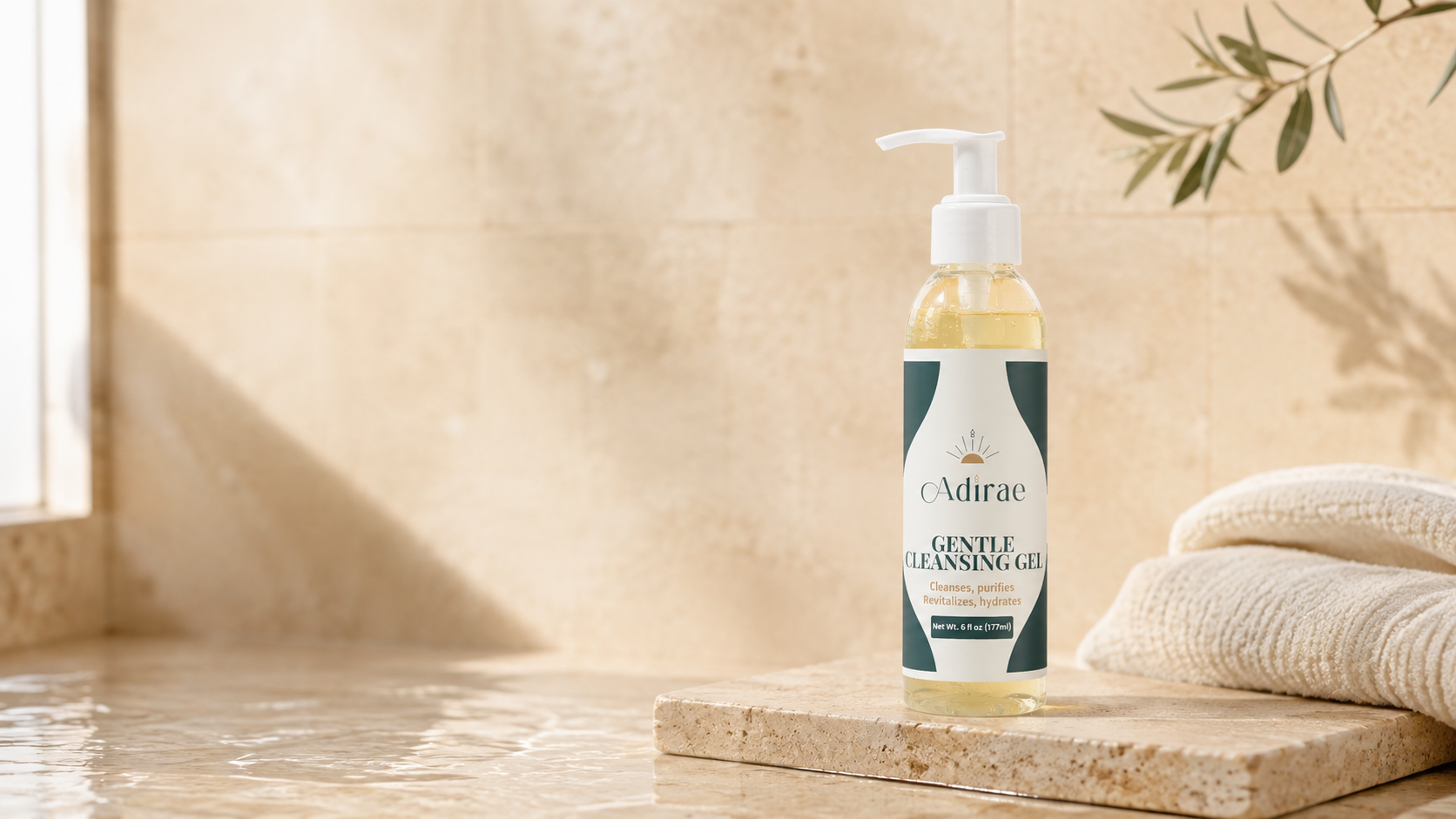 Gentle Cleansing Gel in an elevated skincare setting